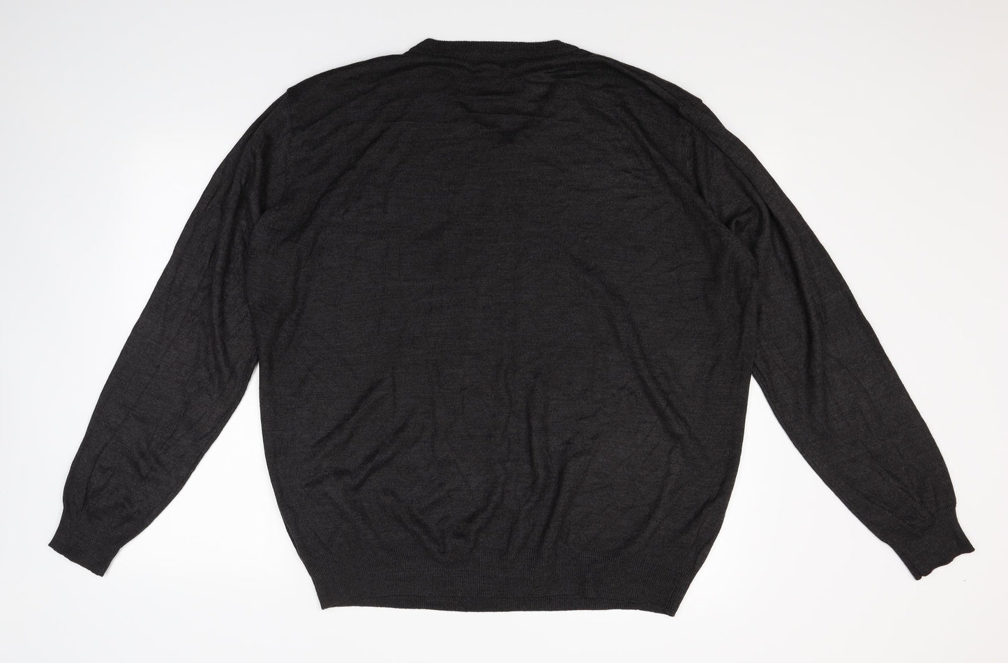 Premier Mens Black  Knit Pullover Jumper Size XL