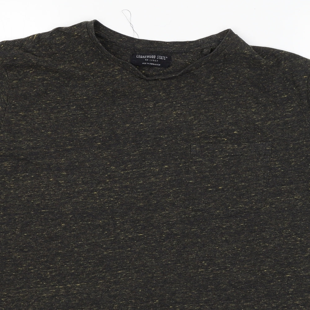 Cedar Wood State Mens Brown    T-Shirt Size 2XL