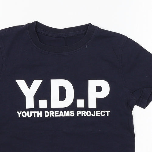 George Boys Blue   Basic T-Shirt Size 7-8 Years  - youth dreams project