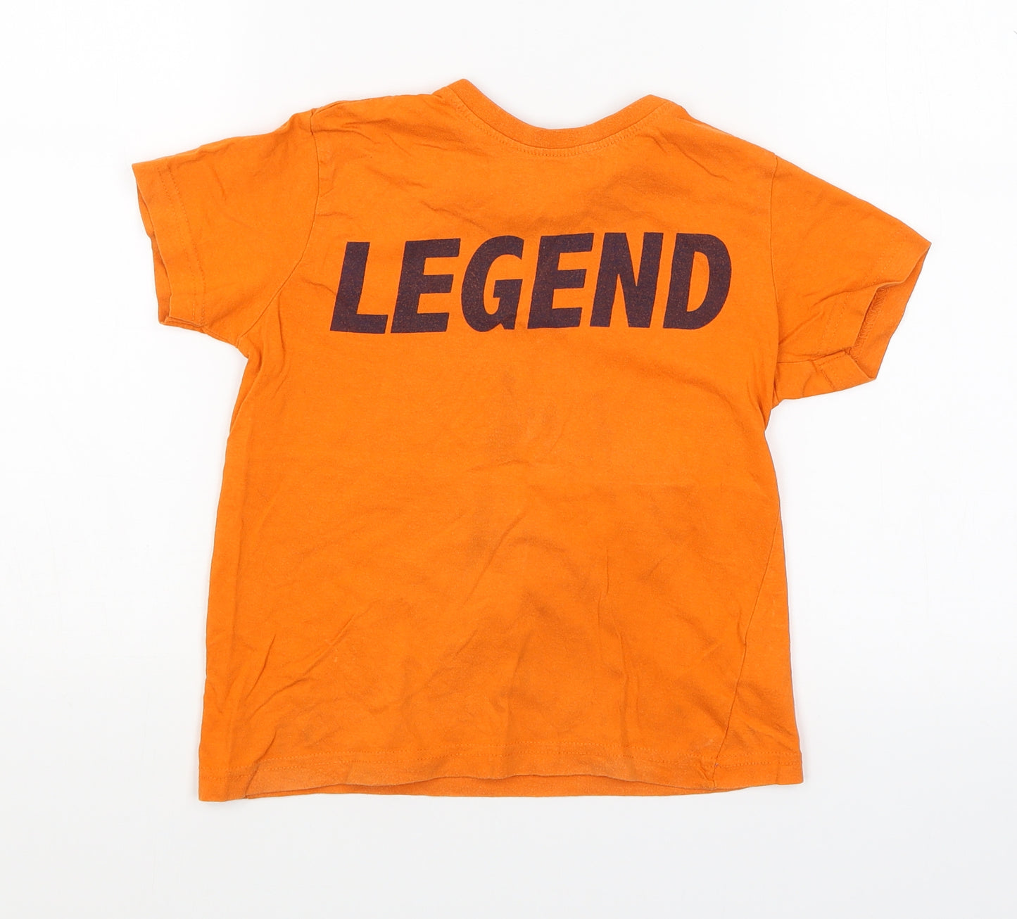Primark Boys Orange   Basic T-Shirt Size 6-7 Years  - Legend