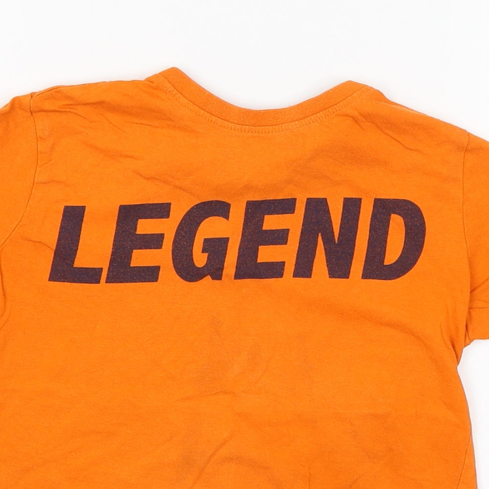 Primark Boys Orange   Basic T-Shirt Size 6-7 Years  - Legend