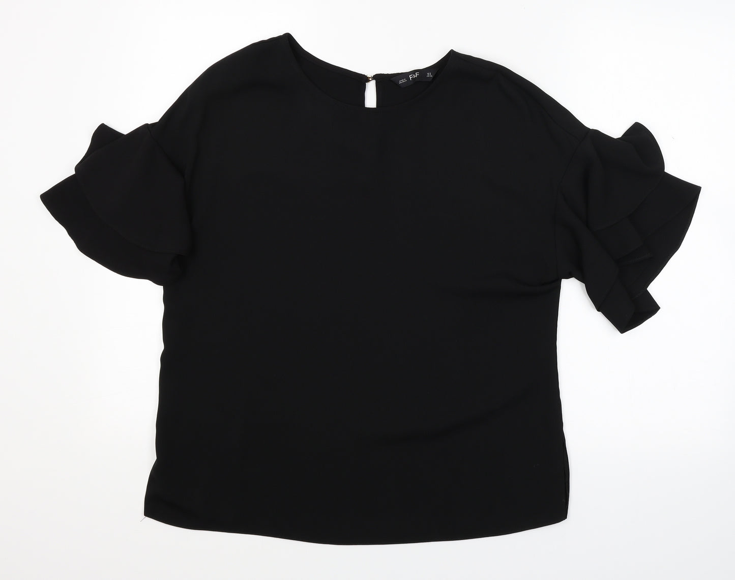 F&F Womens Black   Basic Blouse Size 8