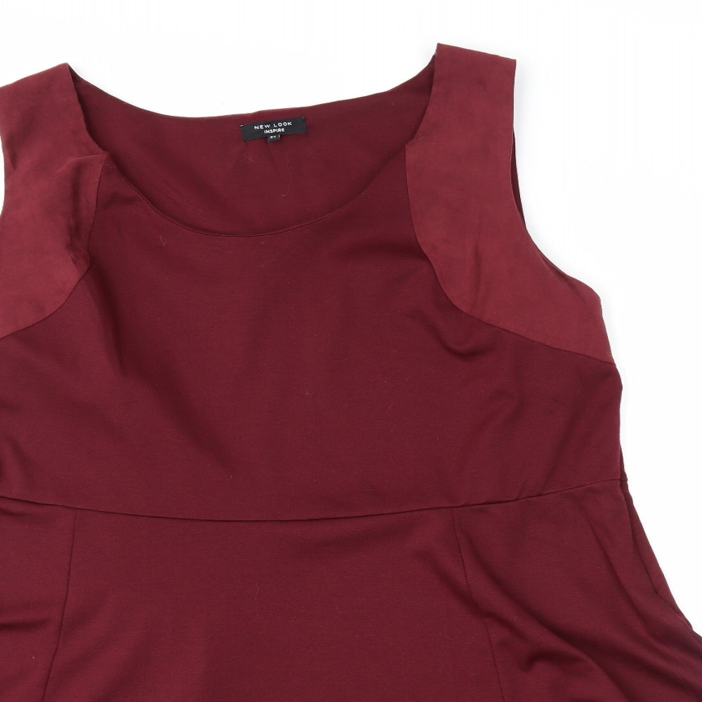 newlook Womens Red   Skater Dress  Size 24