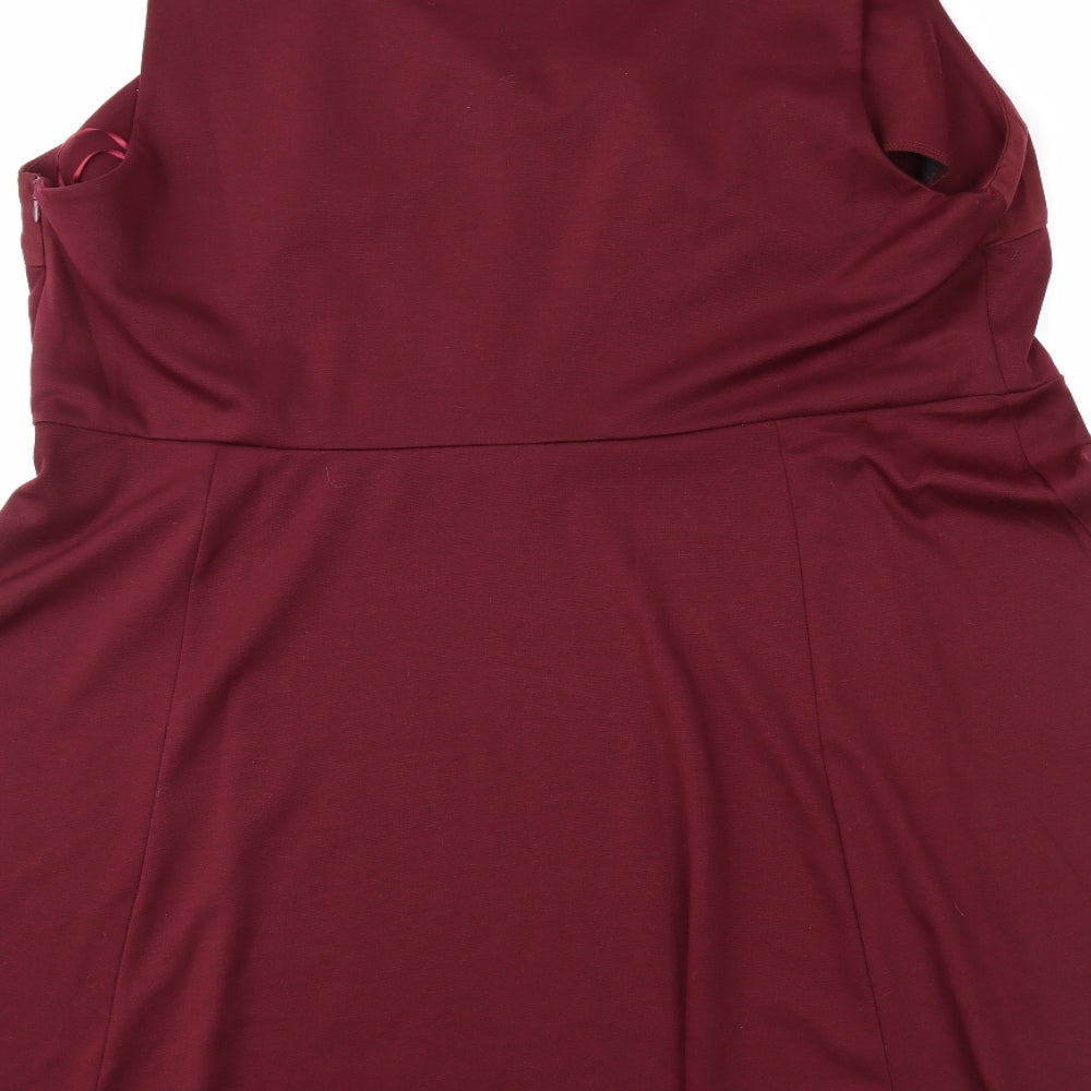 newlook Womens Red   Skater Dress  Size 24