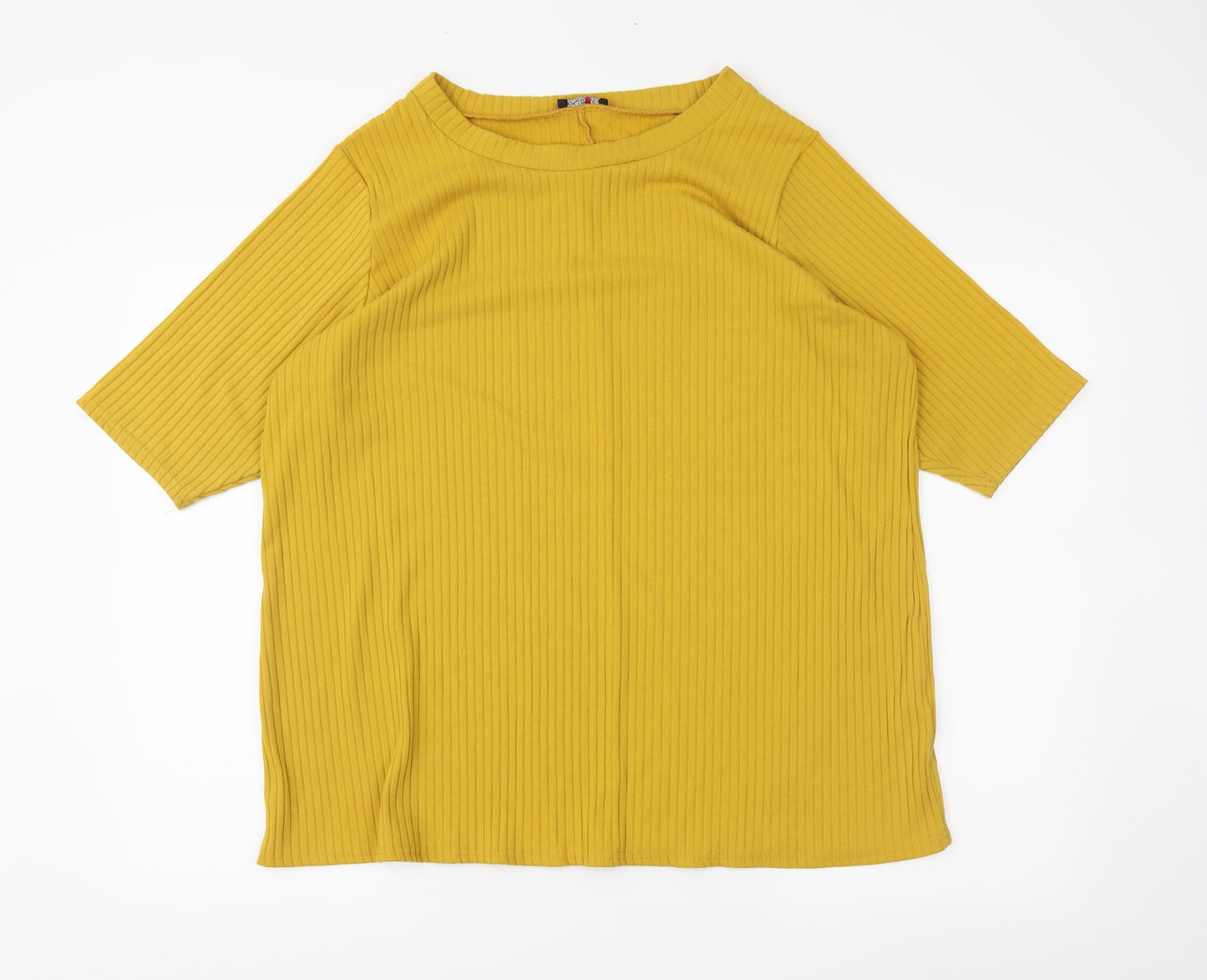 Yours Womens Yellow   Tunic T-Shirt Size 24