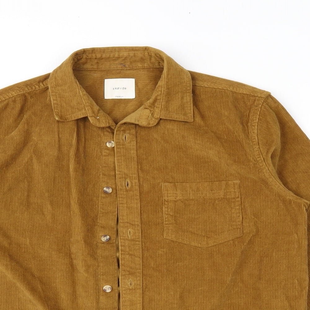 Skovde Mens Brown    Button-Up Size M