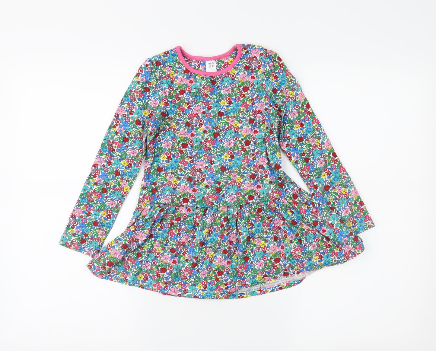 Mini Club Girls Pink Floral  Basic Casual Size 5-6 Years