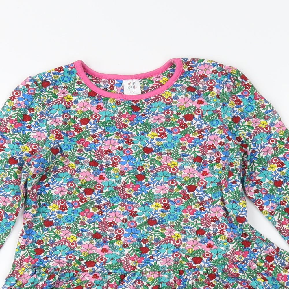 Mini Club Girls Pink Floral  Basic Casual Size 5-6 Years