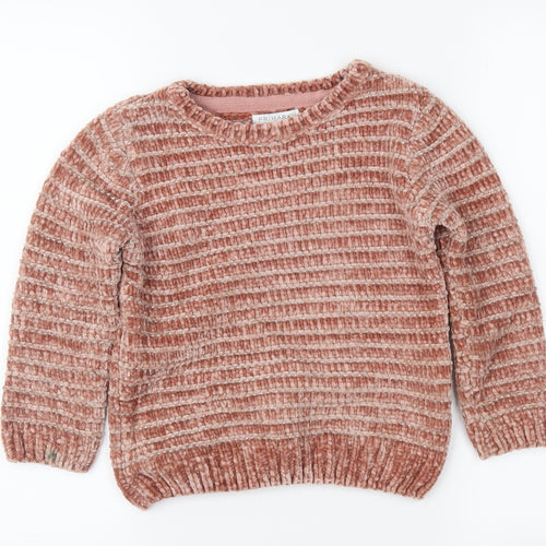 Primark Girls Pink   Pullover Jumper Size 5-6 Years