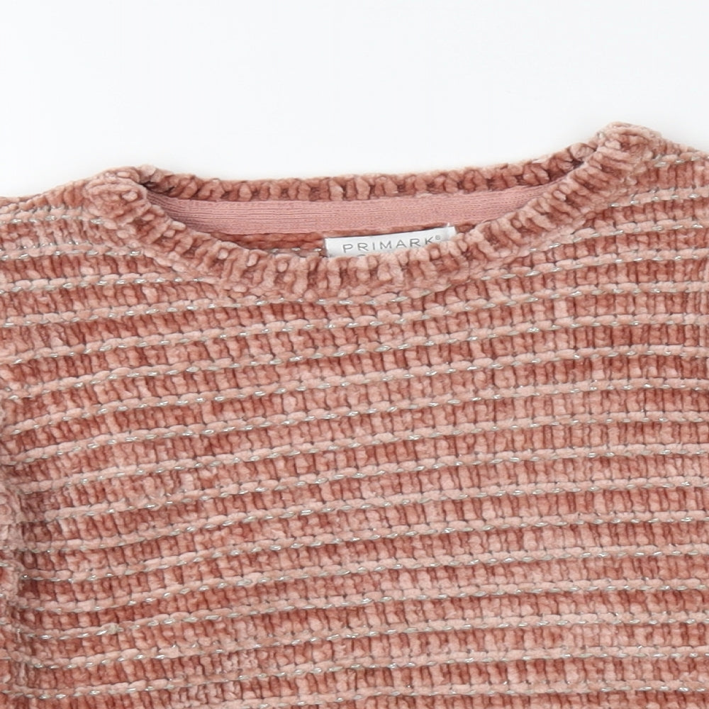 Primark Girls Pink   Pullover Jumper Size 5-6 Years
