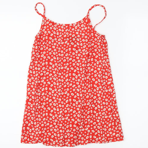 Primark Girls Red Floral  Camisole Tank Size 6-7 Years