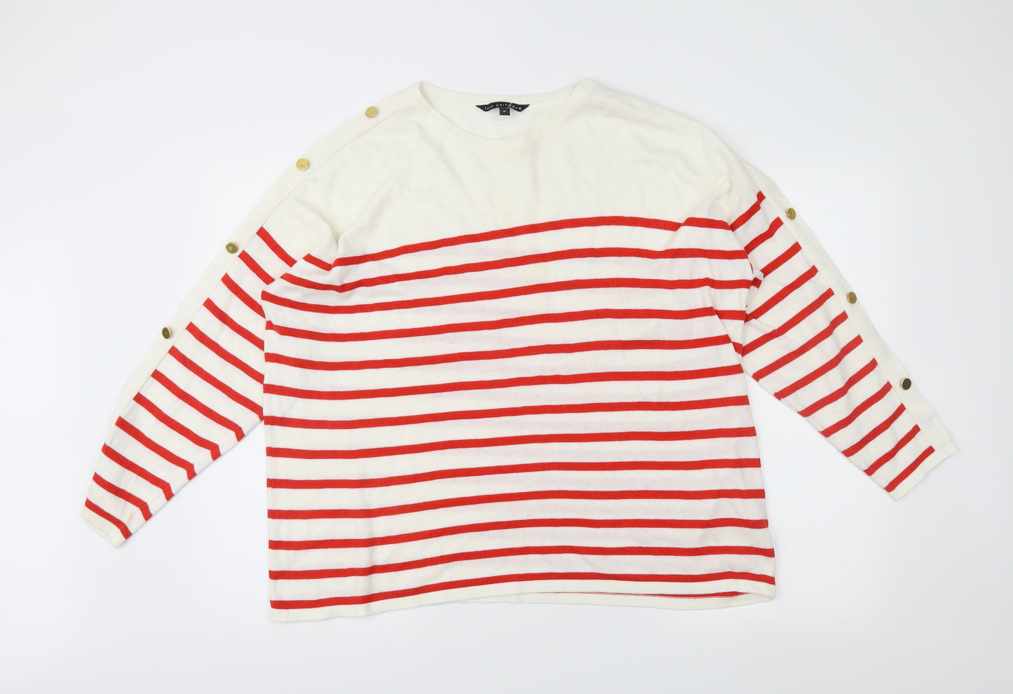 Bonmarché Womens Ivory Striped  Pullover Jumper Size 20