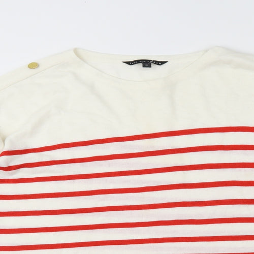 Bonmarché Womens Ivory Striped  Pullover Jumper Size 20