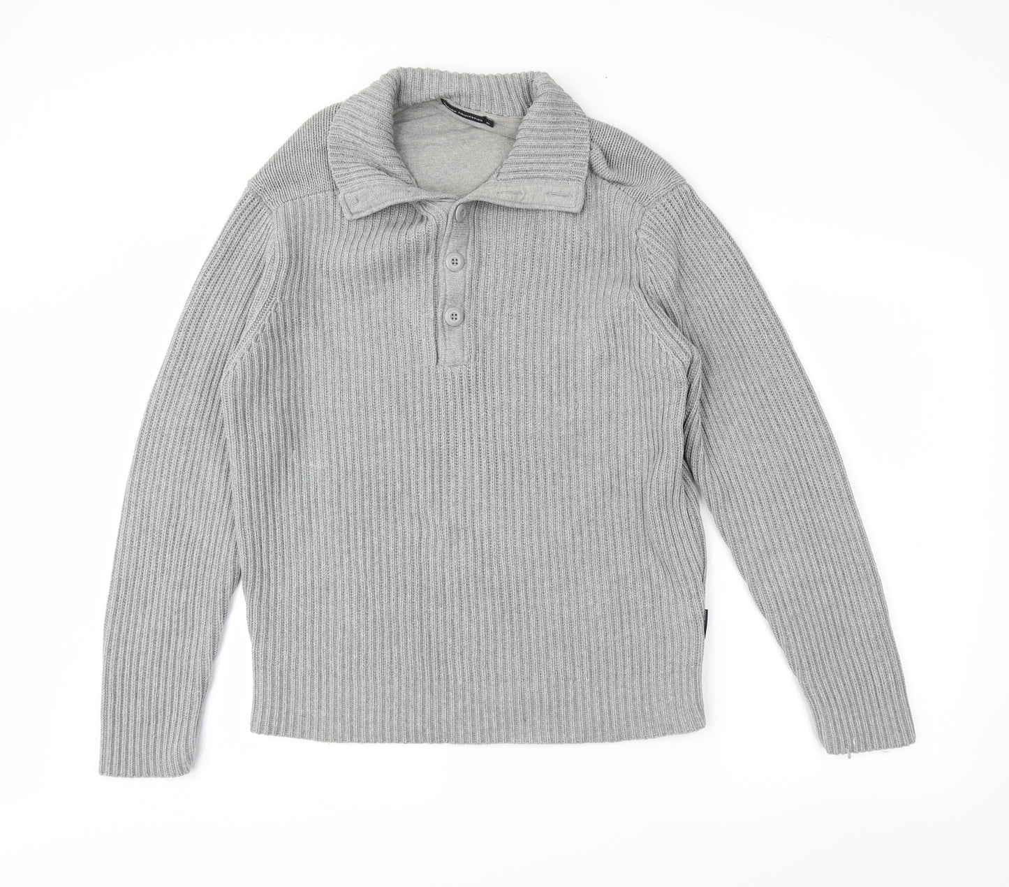 French Connection Mens Grey   Henley Jumper Size XL