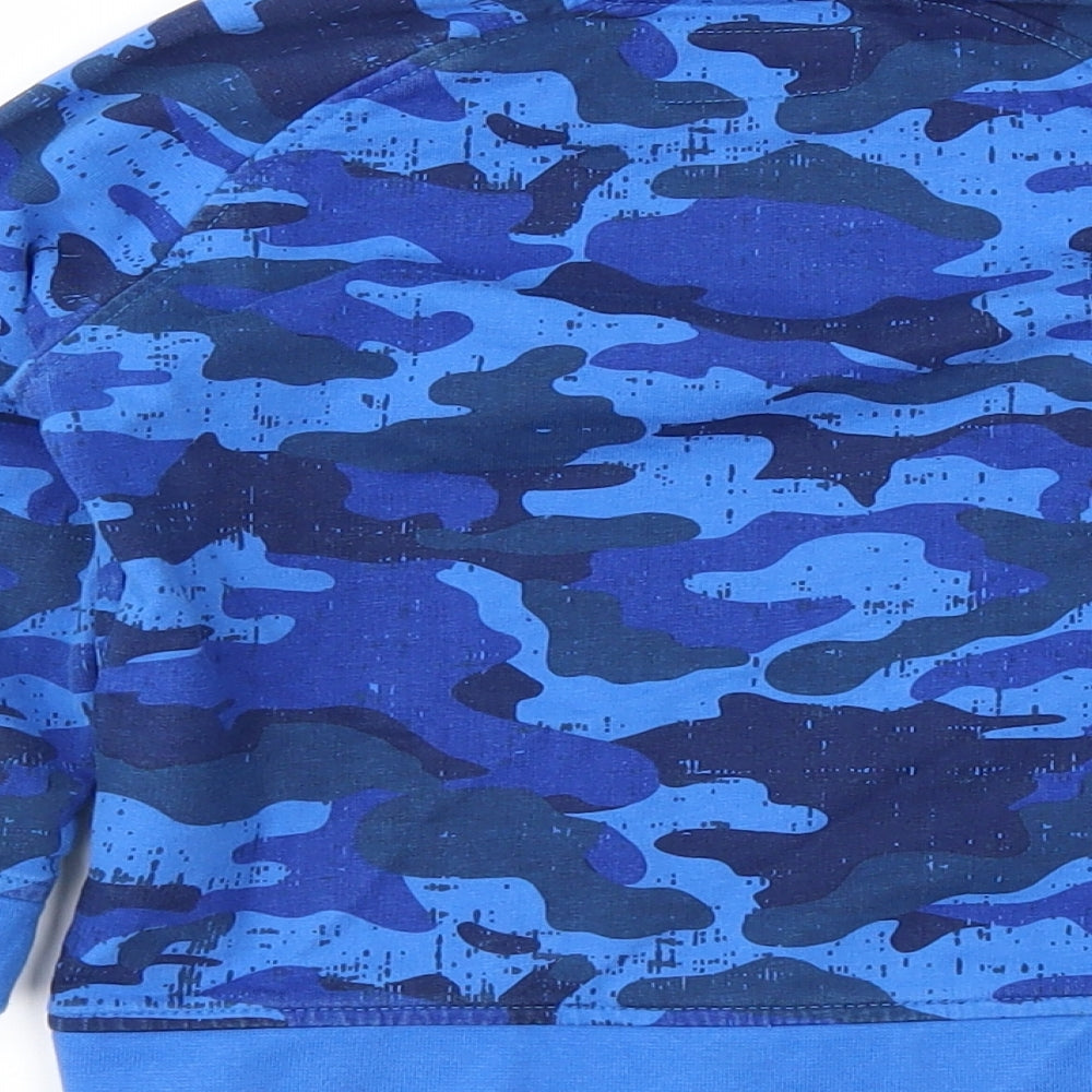 Mountain Warehouse Boys Blue Camouflage  Pullover Sweatshirt Size 2-3 Years