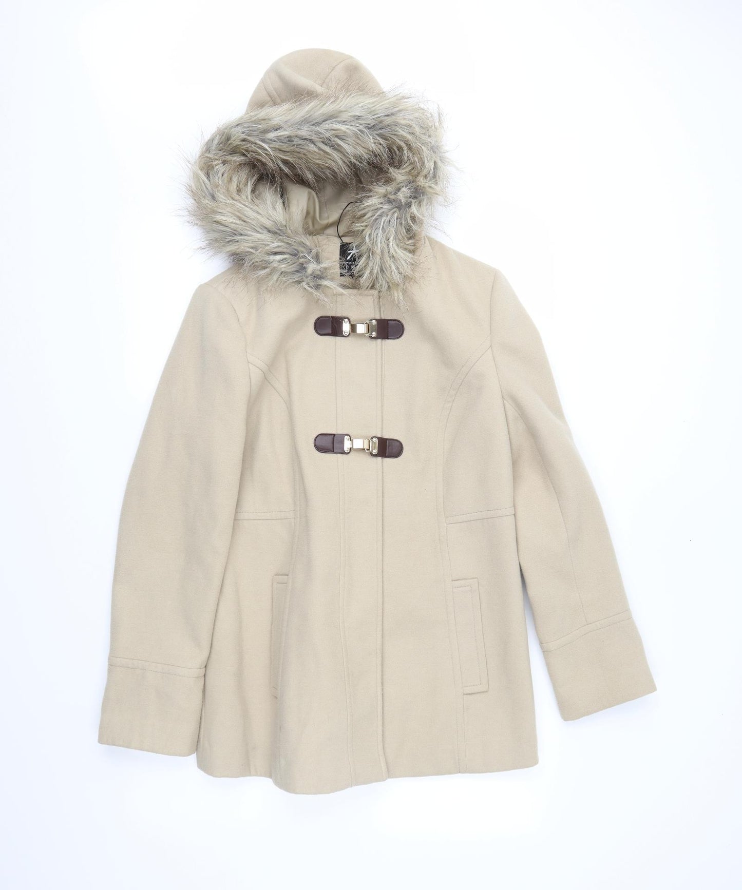 Atmosphere Womens Beige   Overcoat Coat Size 12