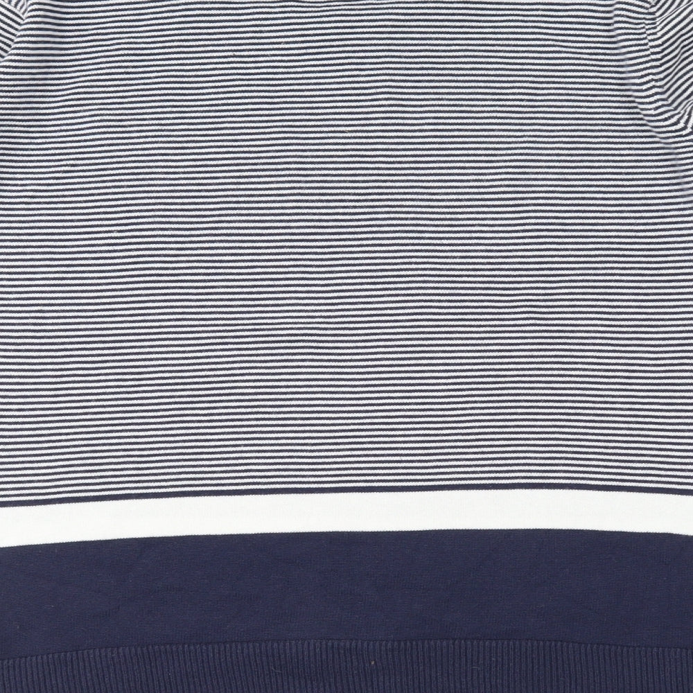 Crew Clothing Womens Blue Striped  Tunic Jumper Size 18