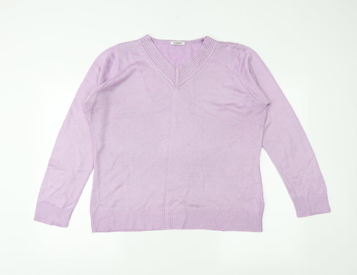 Damart Womens Purple Pullover Jumper Size 14