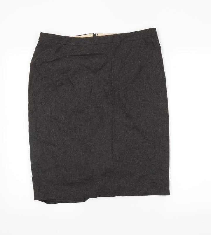 ken Womens Grey Straight & Pencil Skirt Size 14