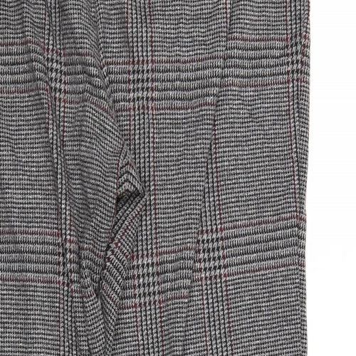 M&S Womens Grey Plaid  Sweatpants Trousers Size 20 L26 in