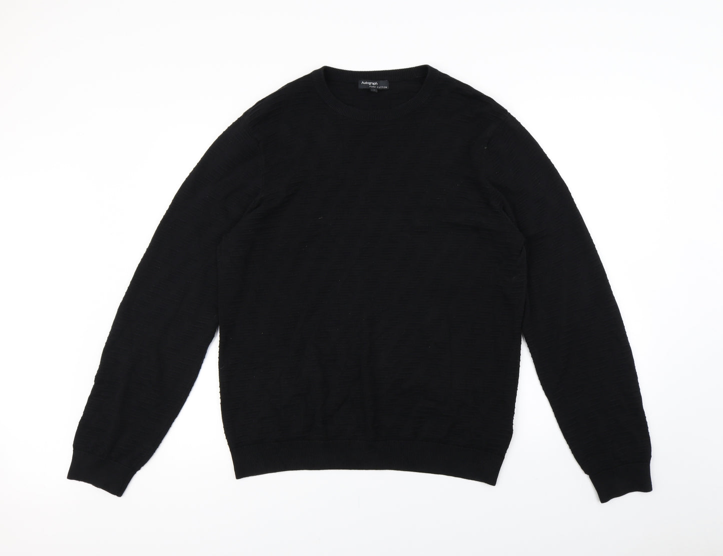 Autograph Mens Black   Pullover Jumper Size L