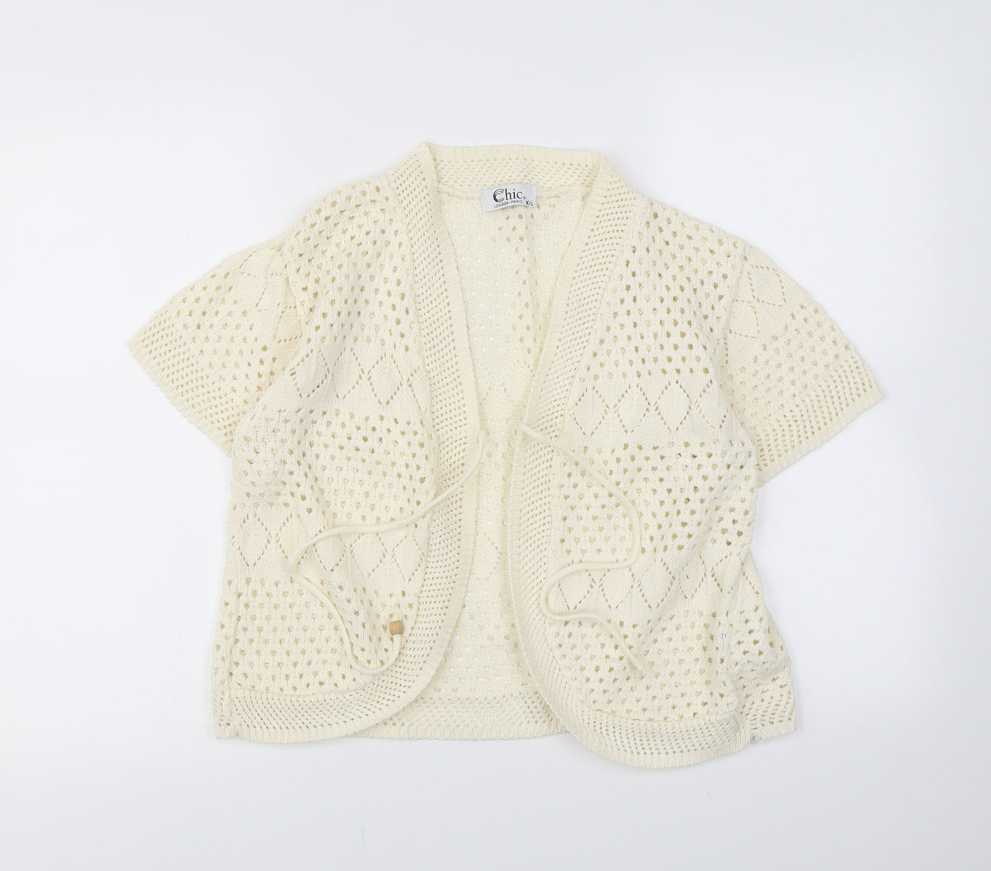 CHIC Womens Ivory   Cardigan Jumper Size XL