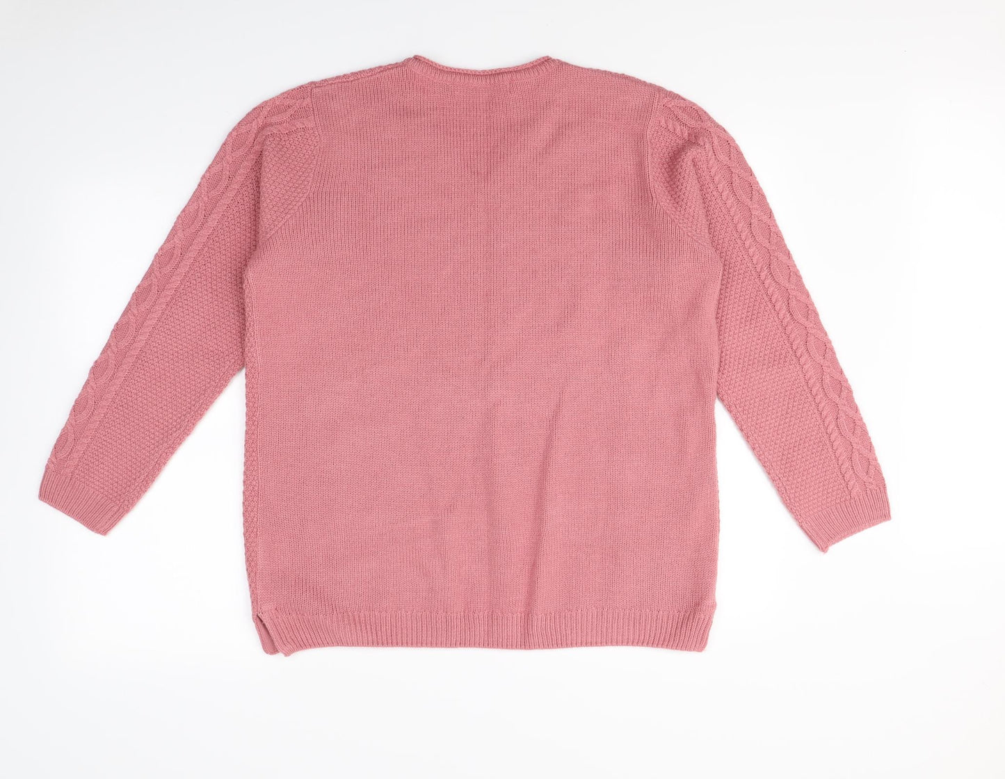 ISLE Womens Pink   Pullover Jumper Size L