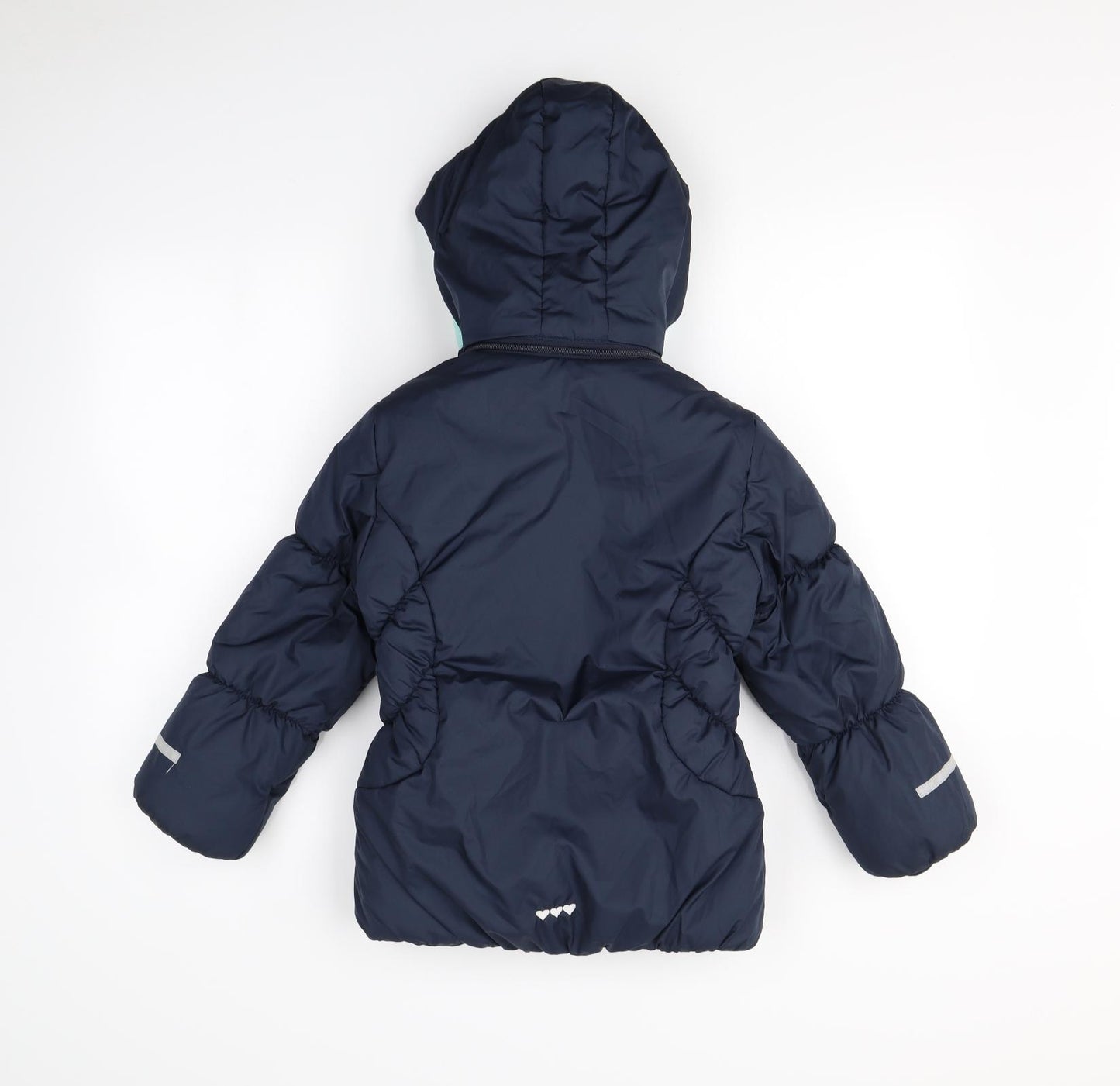 Preworn Girls Blue   Puffer Jacket Coat Size 8-9 Years
