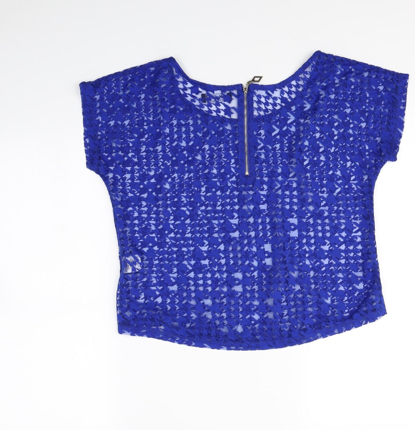 Select Womens Blue   Cropped T-Shirt Size 10