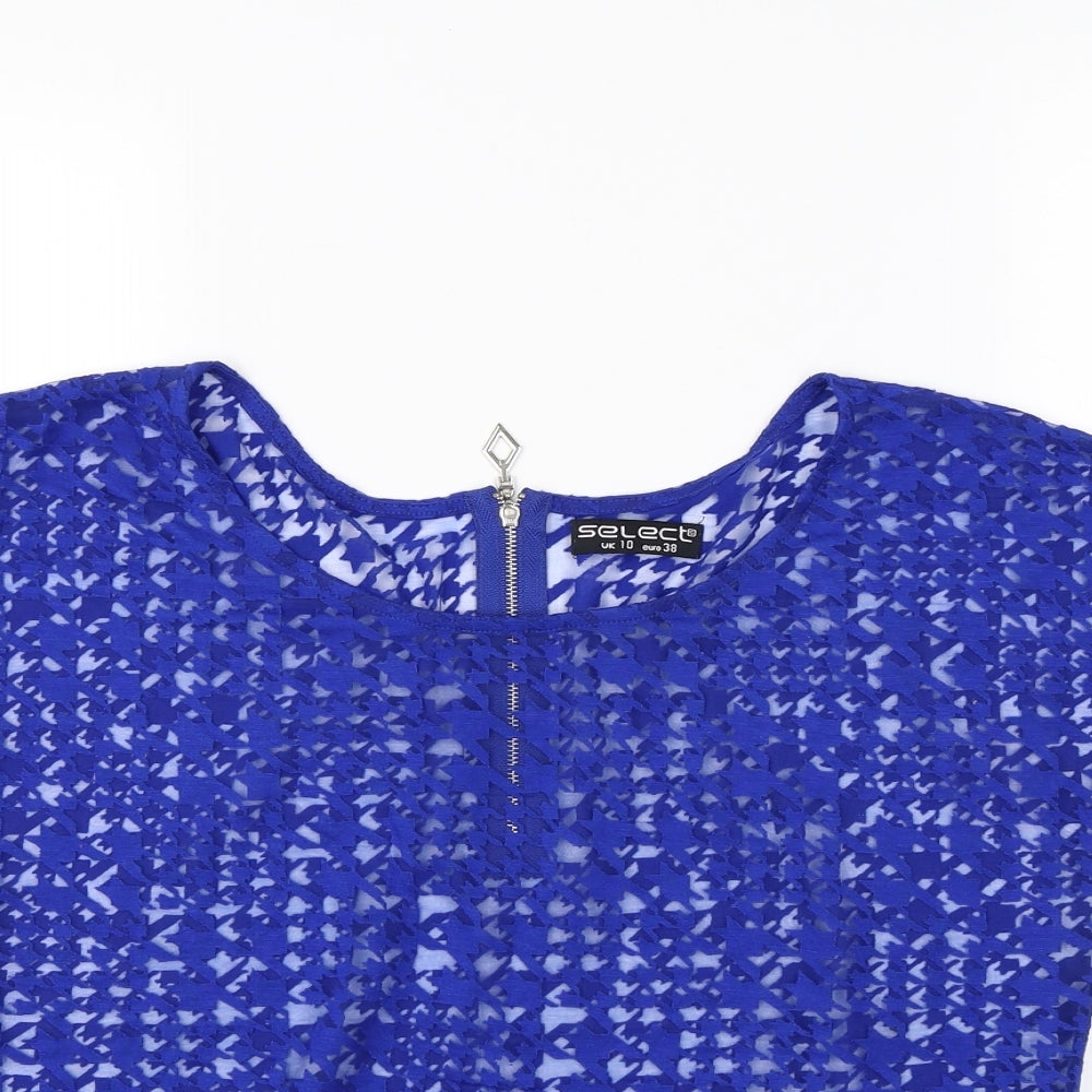 Select Womens Blue   Cropped T-Shirt Size 10