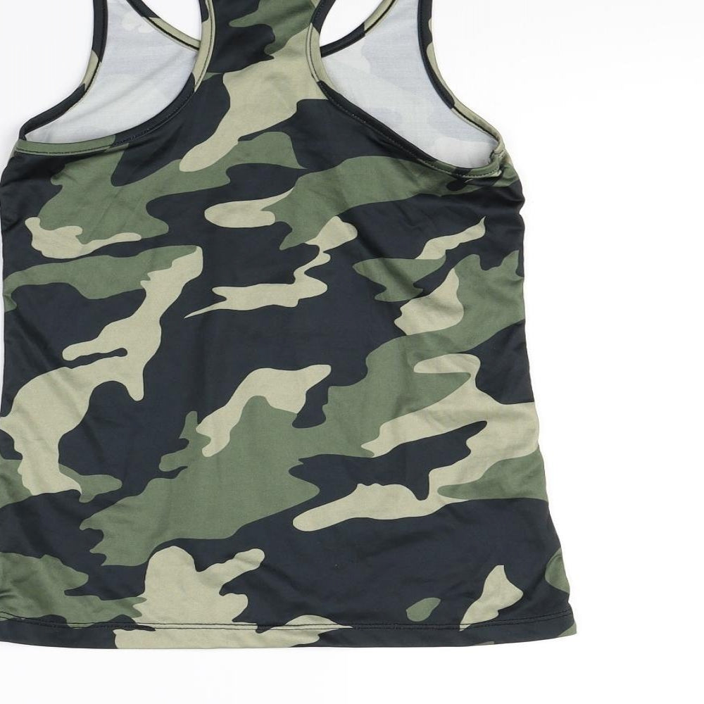 Active Girls Green Camouflage  Basic Tank Size 9 Years