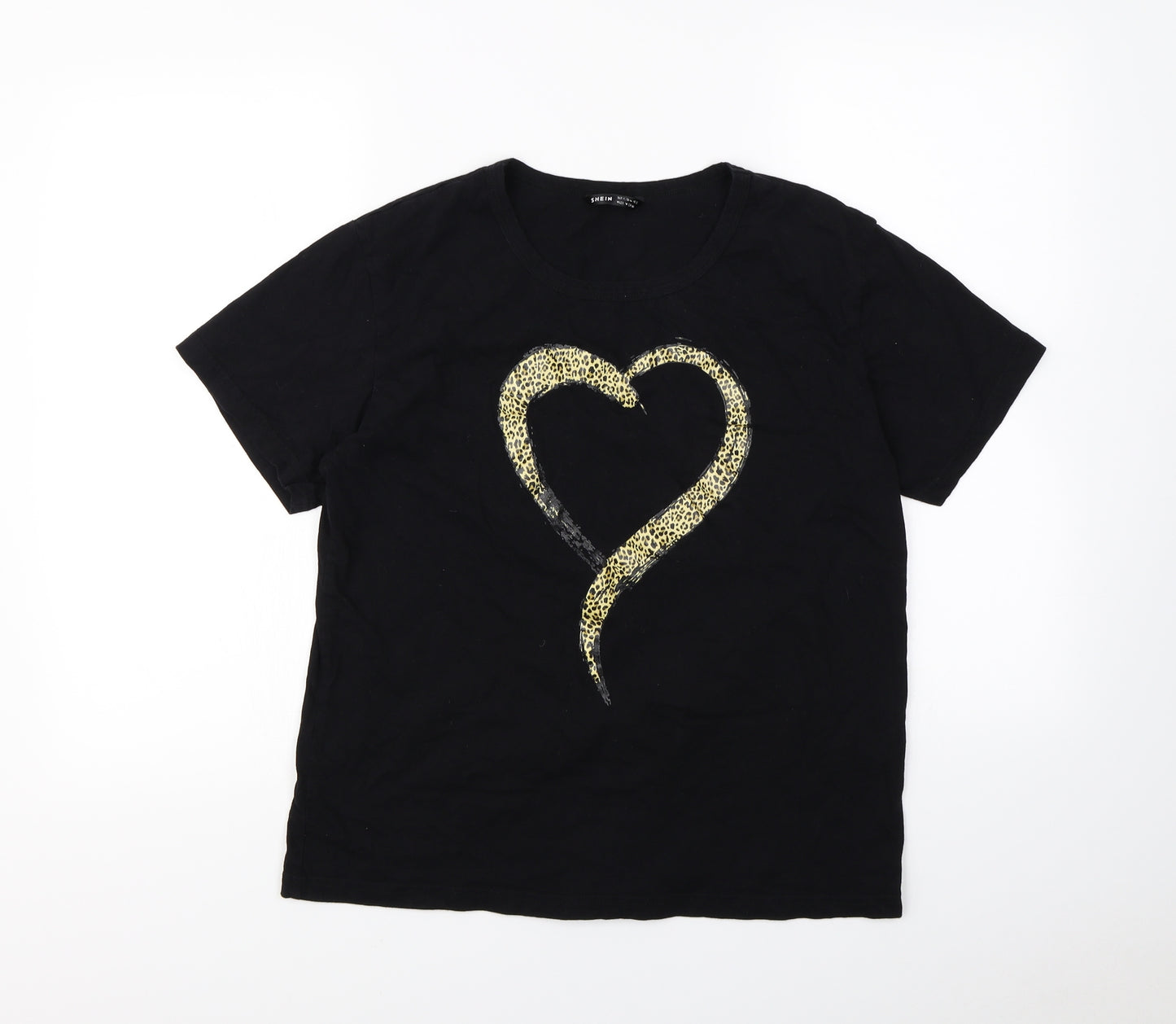 Shein   Womens Black   Basic T-Shirt Size XL