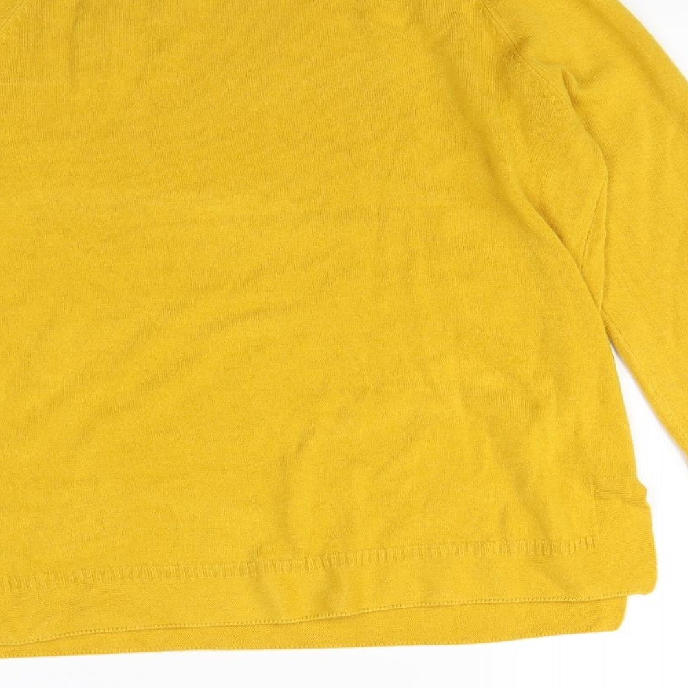 TU Womens Yellow   Pullover Sweatshirt Size 14