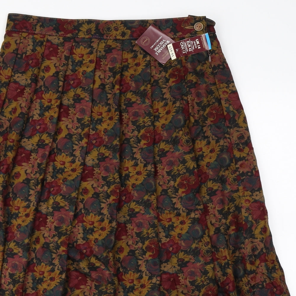 M&S Womens Multicoloured Floral  Maxi Skirt Size 14