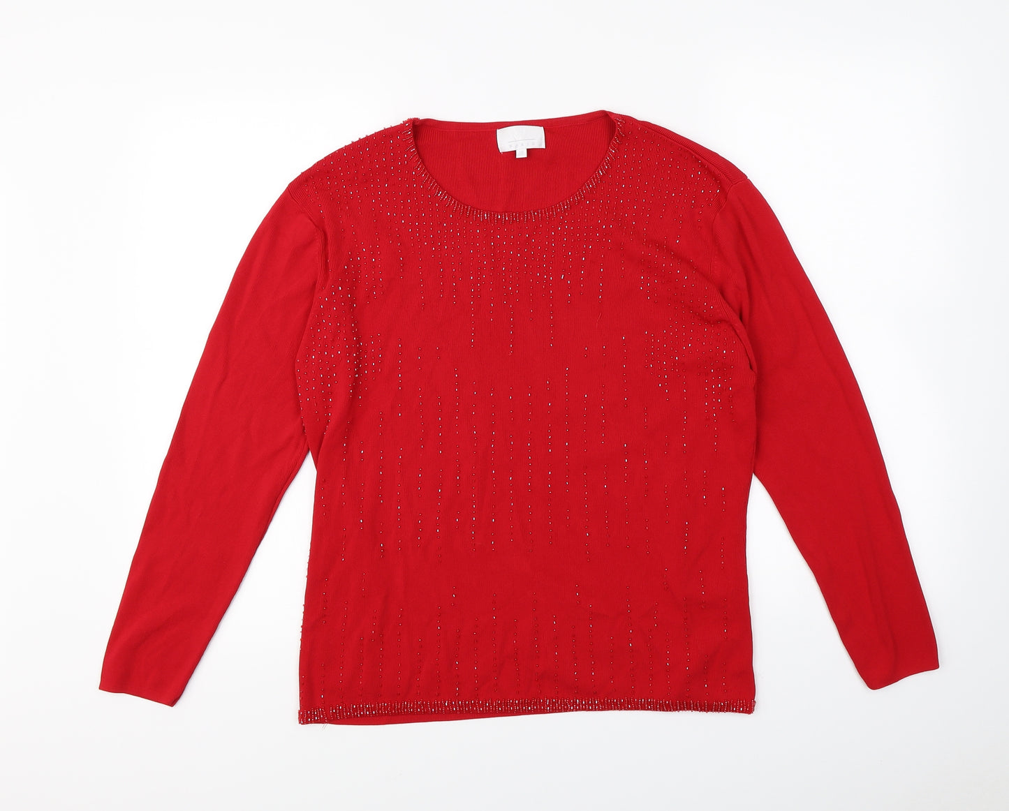 Paris Womens Red   Basic T-Shirt Size 18
