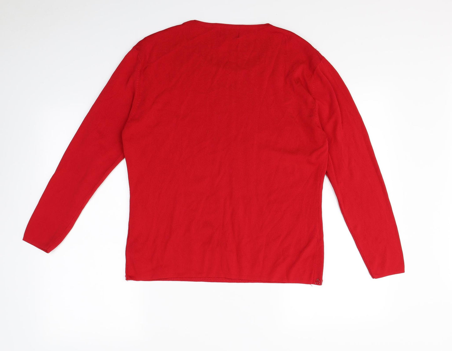 Paris Womens Red   Basic T-Shirt Size 18