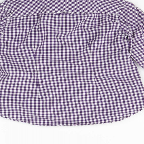 logg Boys Purple Check  Basic Button-Up Size 5-6 Years