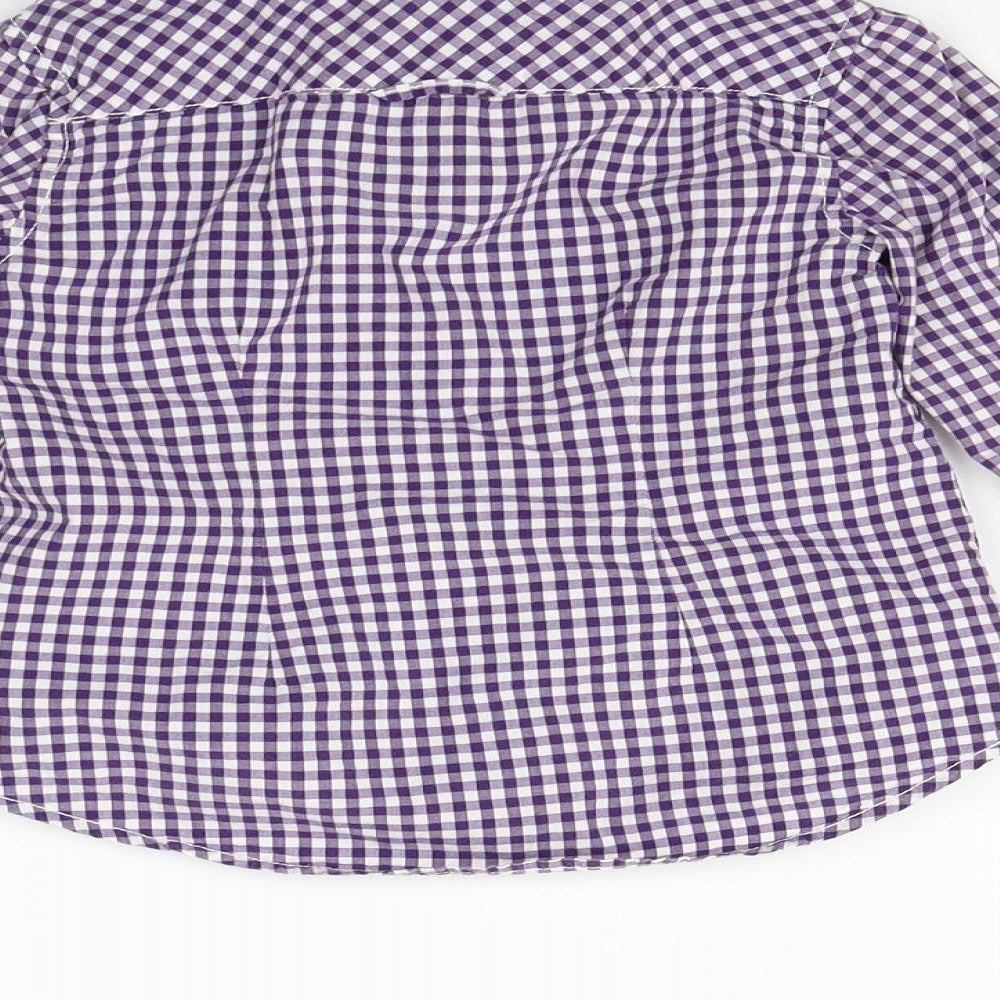 logg Boys Purple Check  Basic Button-Up Size 5-6 Years