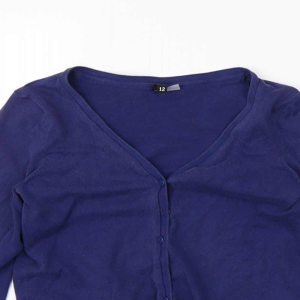 Divided Womens Blue   Cardigan Jumper Size 12