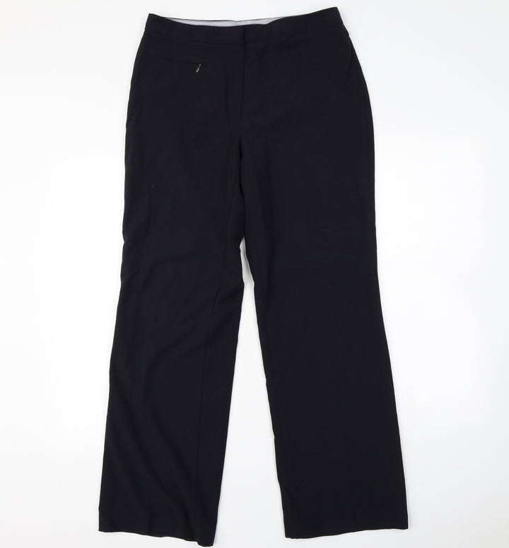 M&S Womens Blue Dress Pants Trousers Size 12 L28 in