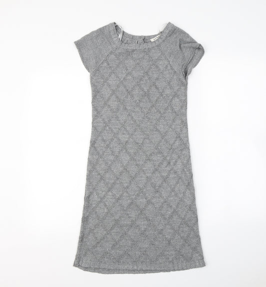 Front view of George women’s grey jumper dress, size UK 8