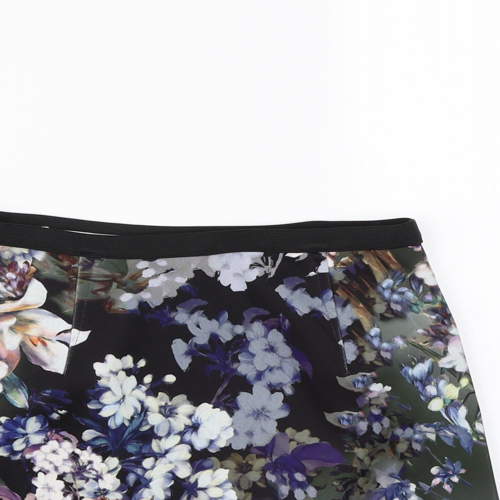Topshop Womens Multicoloured Floral  Mini Skirt Size 10