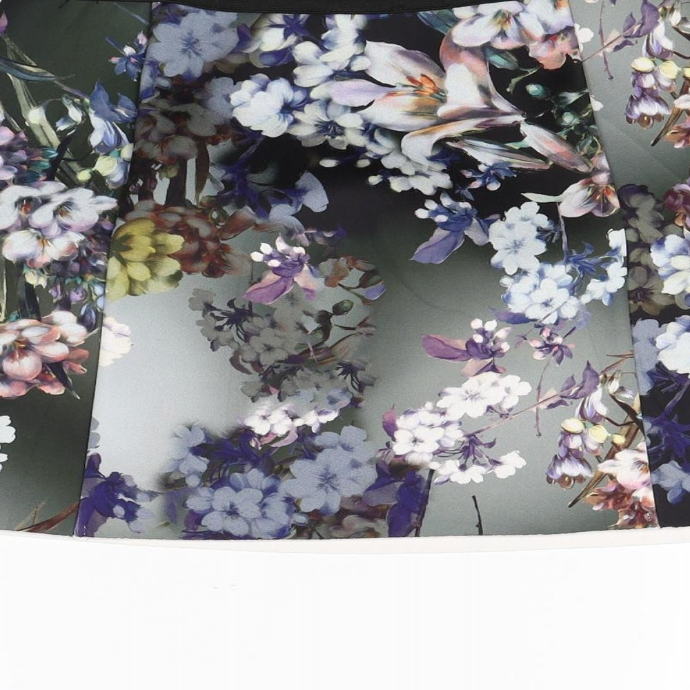 Topshop Womens Multicoloured Floral  Mini Skirt Size 10