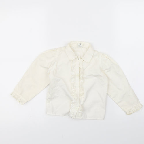 Gap Girls White   Basic Button-Up Size 2 Years