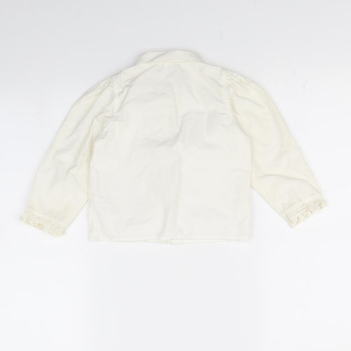 Gap Girls White   Basic Button-Up Size 2 Years