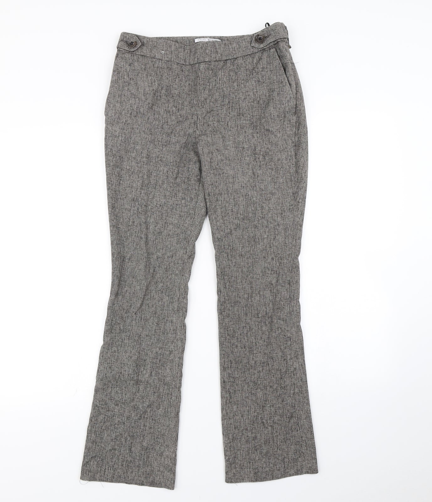 NEXT Womens Brown Herringbone  Dress Pants Trousers Size 8 L28 in