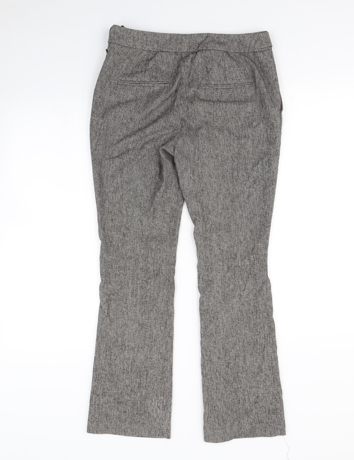 NEXT Womens Brown Herringbone  Dress Pants Trousers Size 8 L28 in