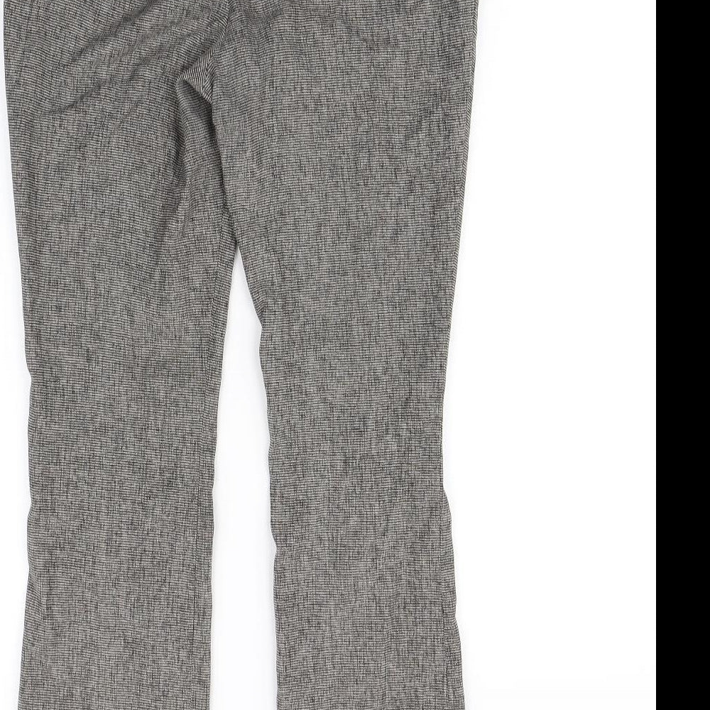 NEXT Womens Brown Herringbone  Dress Pants Trousers Size 8 L28 in