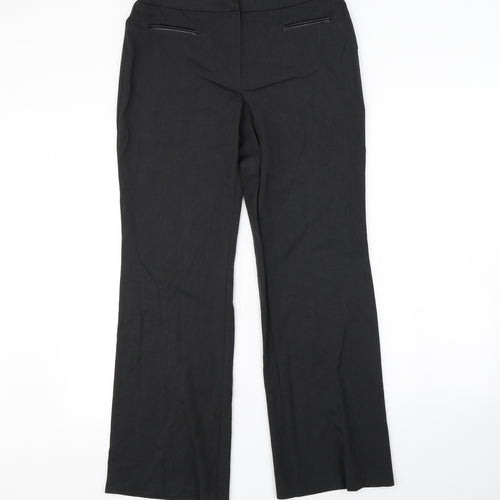 M&S  Womens Grey   Dress Pants Trousers Size 12 L28 in