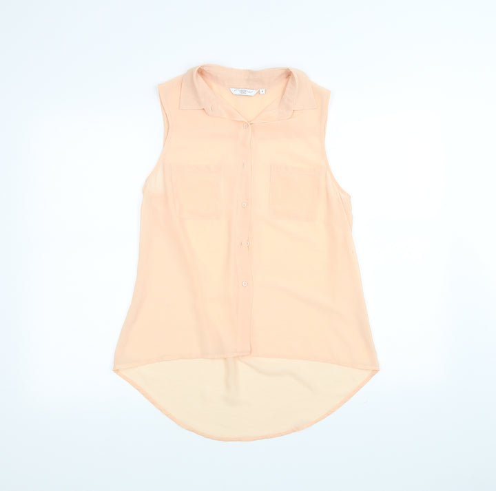 New Look Womens Pink Basic Blouse Size 8
